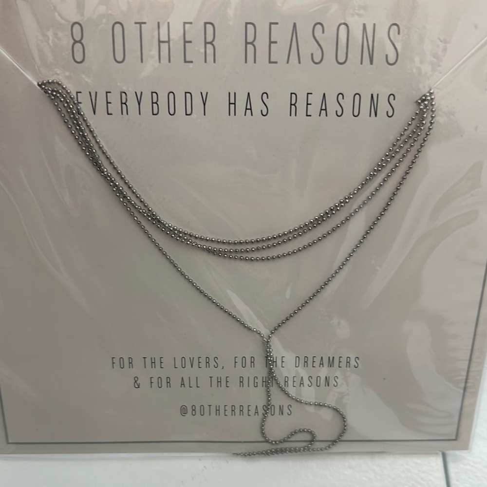 8 Other Reasons Silver Layered Necklace